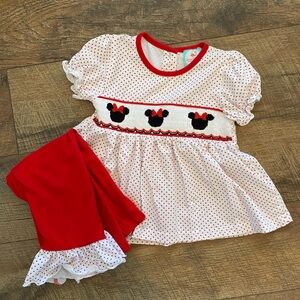 The Smocked Flamingo Minnie Pant Set